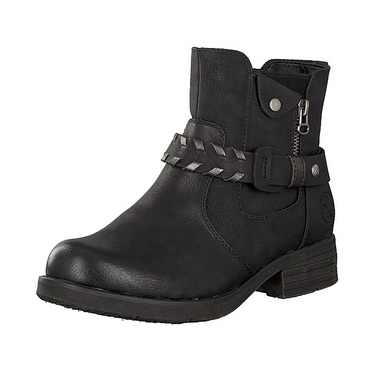 Botas Rieker 91258-00 Para Mulher - Pretas